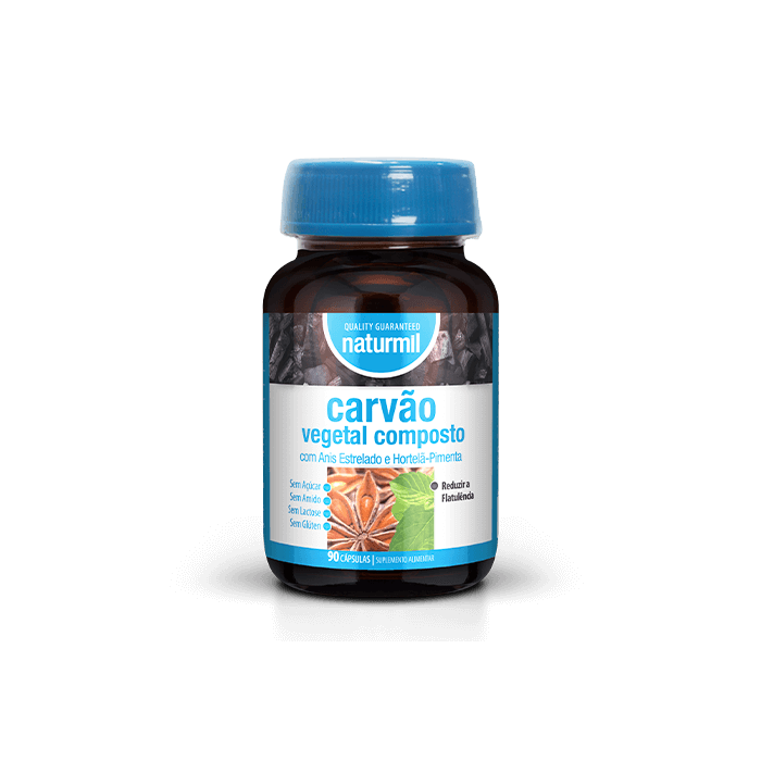 Carvão Vegetal Composto Suplemento Alimentar Naturmil Flatulência Carvão Vegetal Composto Suplemento Alimentar Naturmil Flatulência