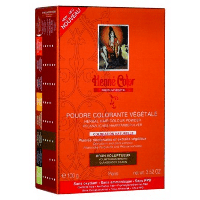 Henné Premium Brun Voluptueux, Coloração em pó para cabelo castanho voluptuoso