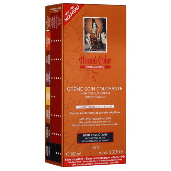 Henné Premium Creme Colorante Noir Envoutant, preto encantador