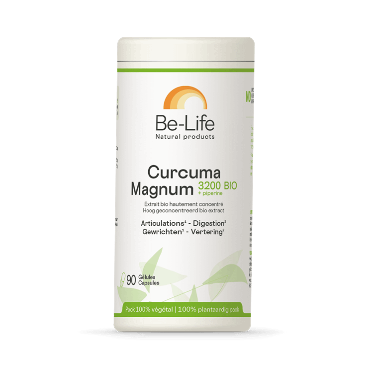 Cúrcuma Orgânica Magnum 3200 Be-Life Suplemento Alimentar Articulações Digestão Sistema Disgestivo