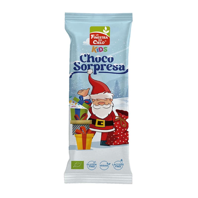 Choco Santa Surpresa bio vegan 20g La Finestra sul Cielo