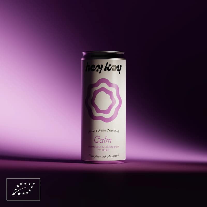 Bebida funcional Calm camomila cidreira e reishi bio 250ml Hey Kay 10