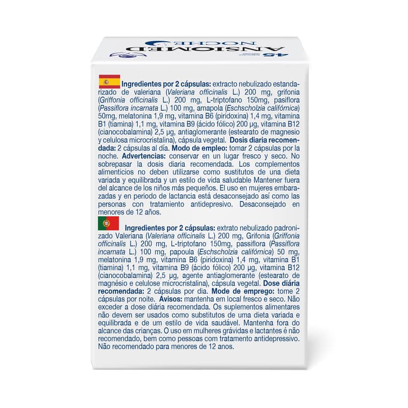 Ansiomed Noche Suplemento Alimentar Bioserum Sistema Nervoso