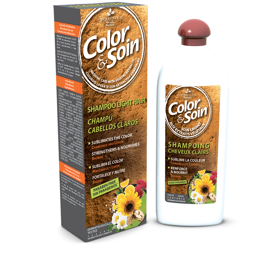 champo cabelos claros camomila limao baobab color e soin Champô Cabelos Pintados Claros