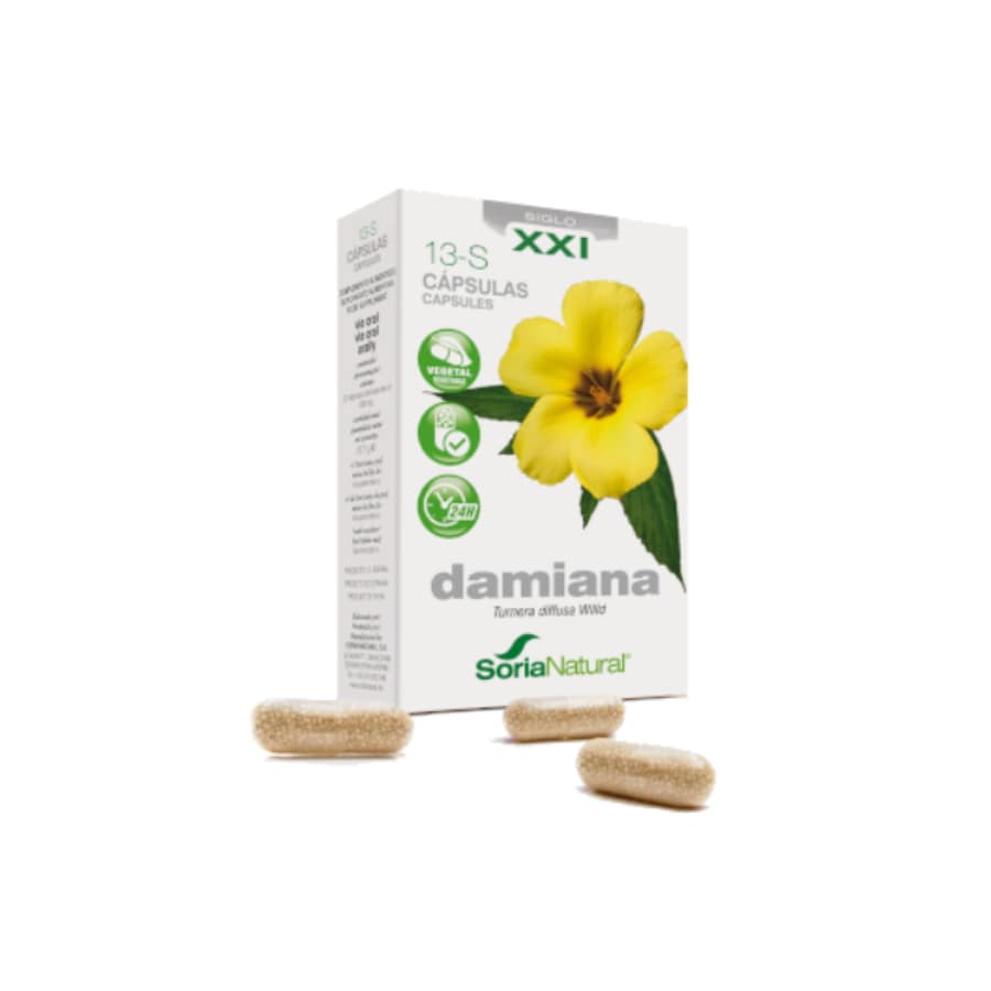 Damiana Cápsulas Soria Natural Líbido Energia Cansaço Suplemento Damiana Cápsulas Soria Natural Líbido Energia Cansaço Suplemento