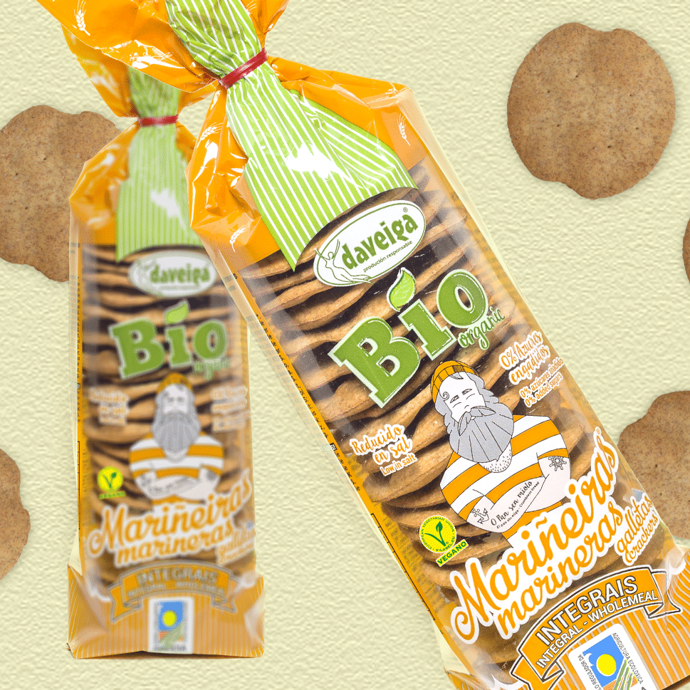 Bolachas marinheiras integral 180g bio vegan daveiga Bolachas Marinheiras Integrais, com ingredientes biológicos, vegan
